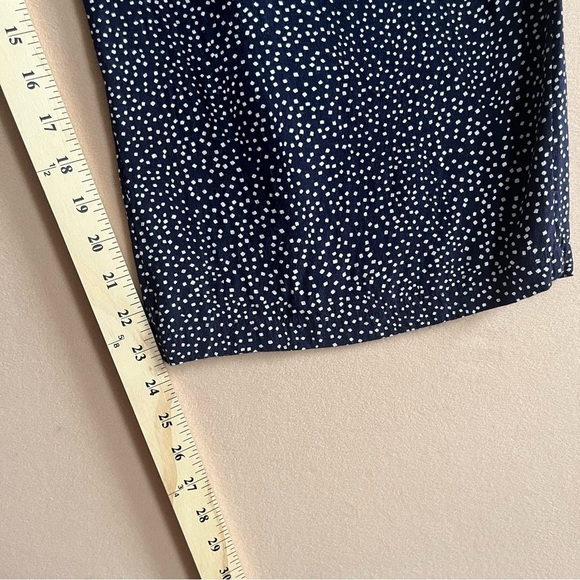 Other Stories Wide Leg Pants Ankle Polka Dot Speckled Navy Blue in 6 - Picture 14 of 14